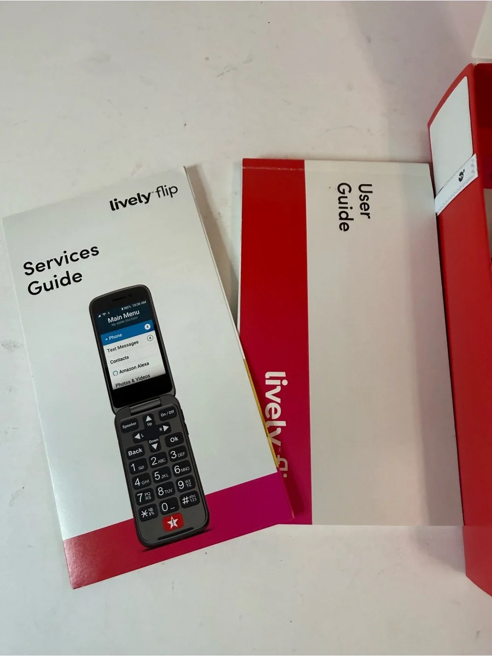 📱 Lively Flip Cell Phone in Red with Large Buttons📱